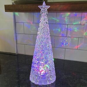 Light Up Crystal Christmas Tree with Star Topper